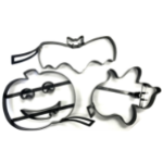 Set of three pancake molds pumpkin, bat, and ghost