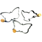 Set of three pancake molds butterflies and a bird