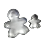two gingerbread girl cookie cutters