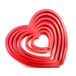 Multiple hearts cookie cutter set