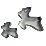 two reindeer cookie cutters