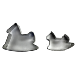 two rocking horse cookie cutters